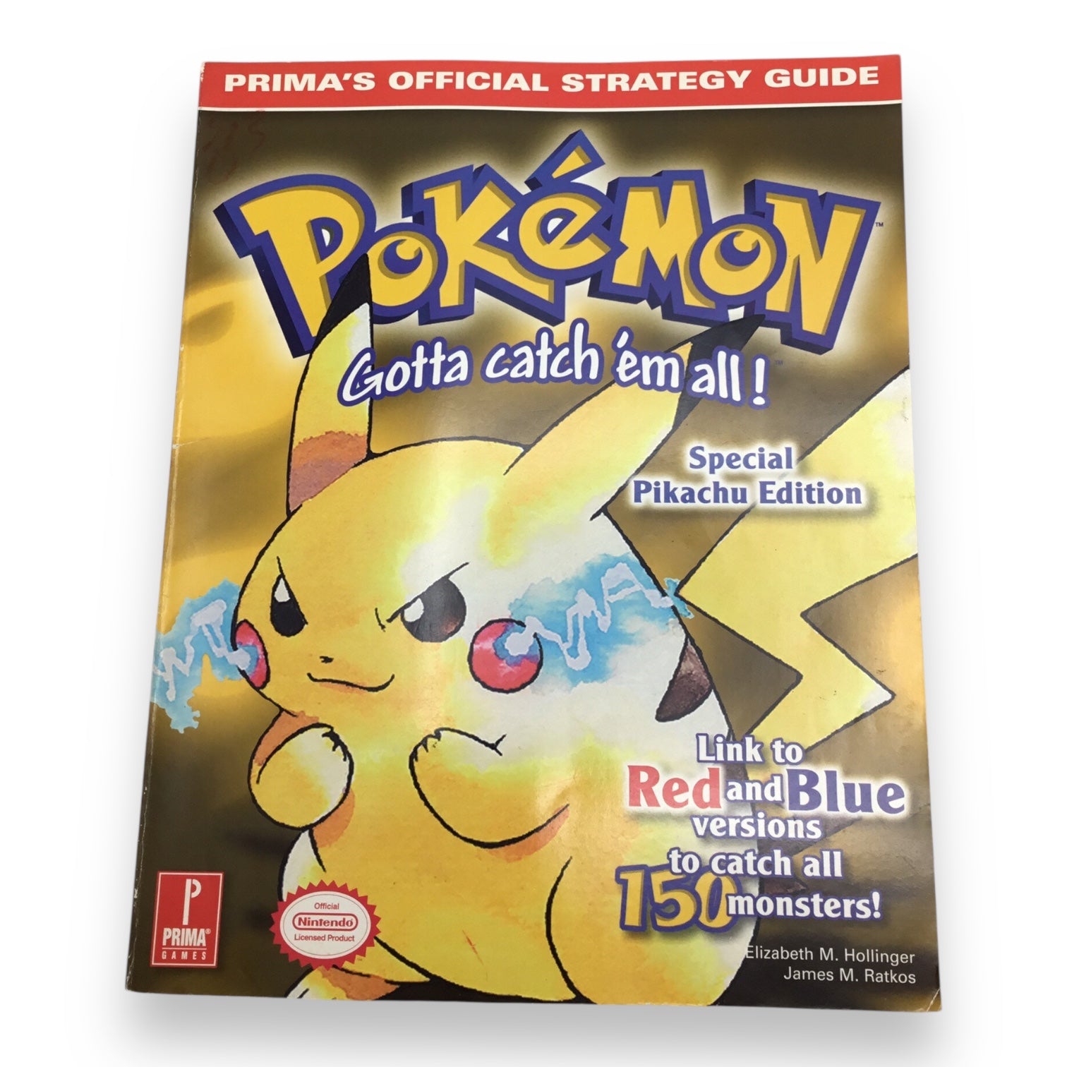 Pokemon Yellow Official 1999 Prima Strategy Guide Pikachu Edition