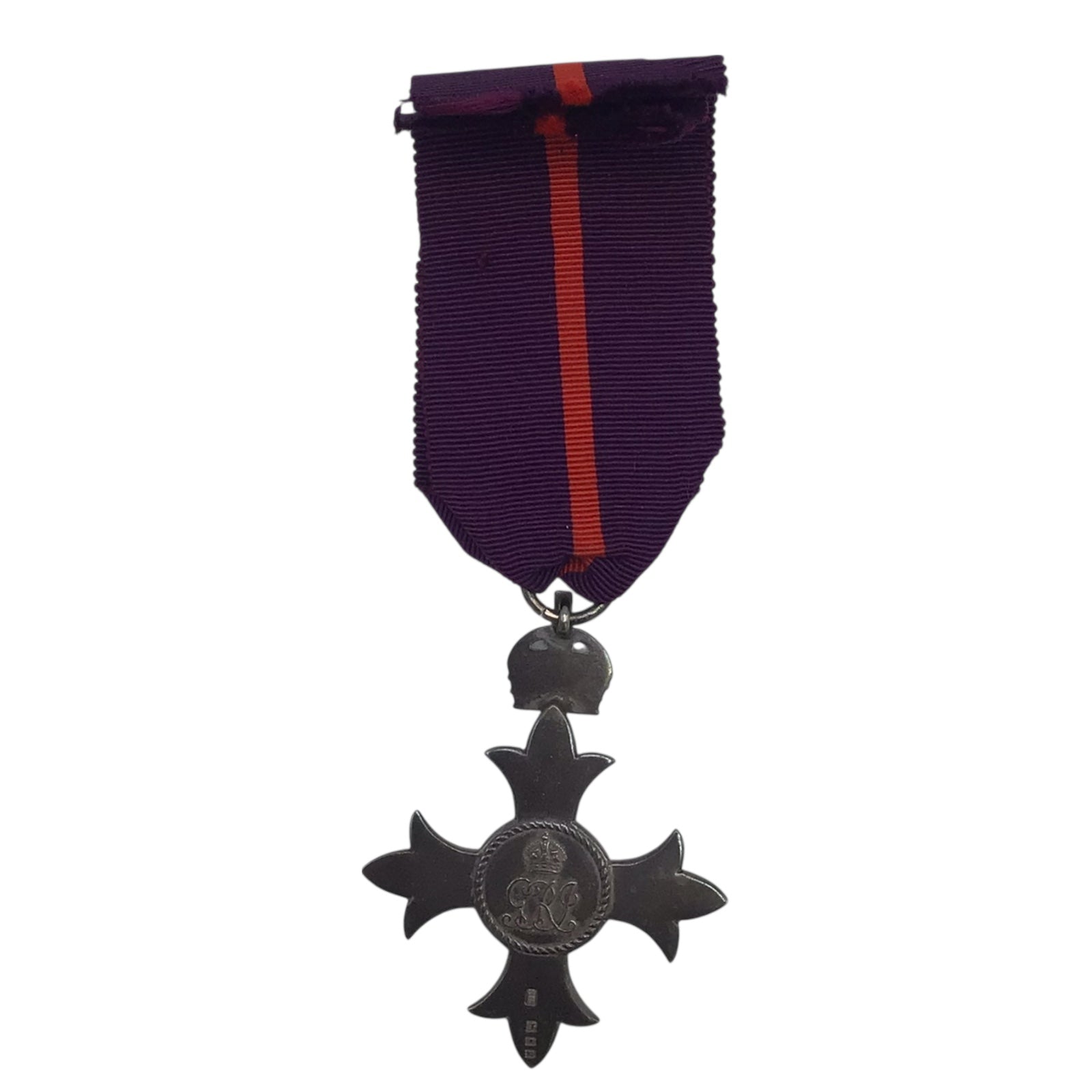 Post WW1 The Most Excellent Order of the British Empire Officer Medal First Type Stamped w/ Ribbon
