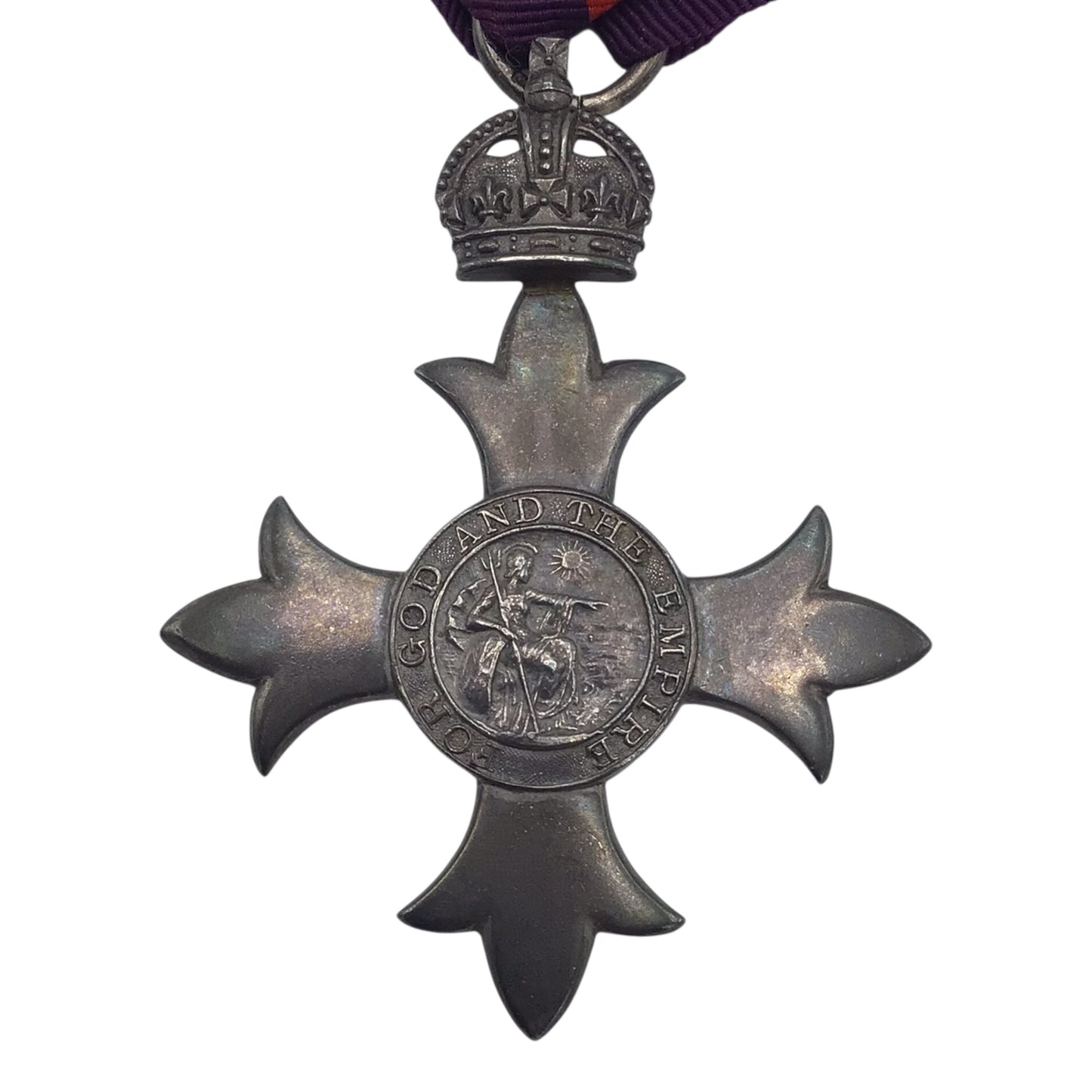 Post WW1 The Most Excellent Order of the British Empire Officer Medal First Type Stamped w/ Ribbon