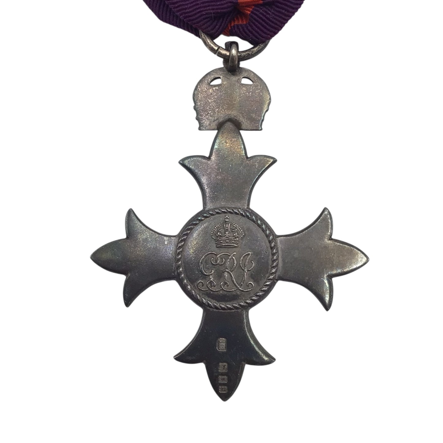 Post WW1 The Most Excellent Order of the British Empire Officer Medal First Type Stamped w/ Ribbon