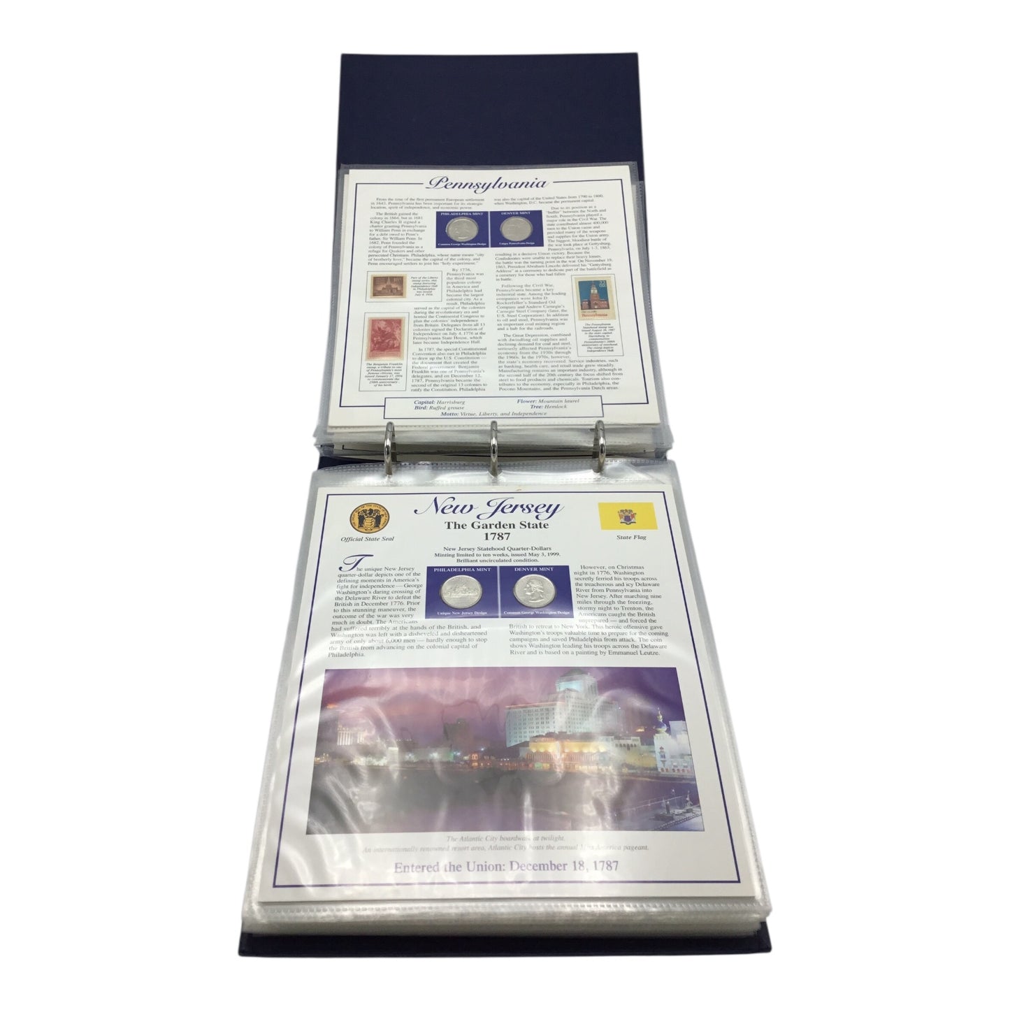 Postal Commemorative Society Statehood Quarters Collection Volumes 1 & 2