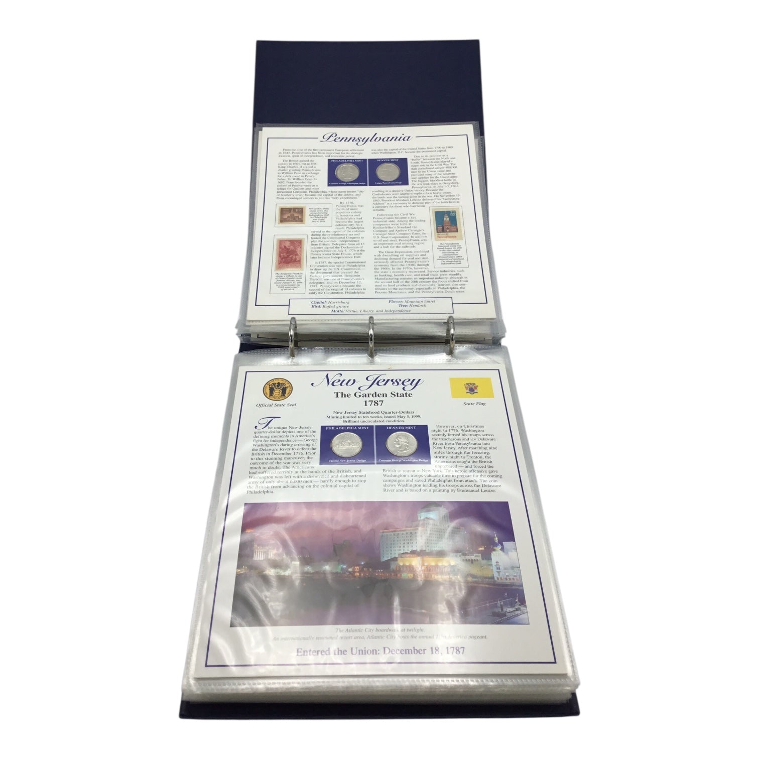 Postal Commemorative Society Statehood Quarters Collection Volumes 1 & 2