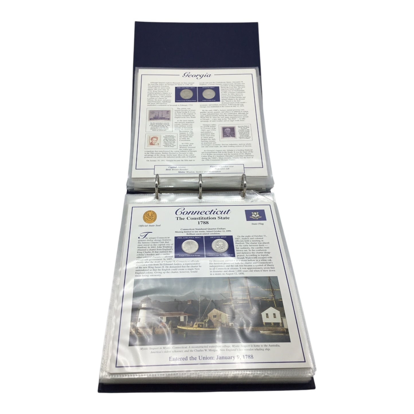 Postal Commemorative Society Statehood Quarters Collection Volumes 1 & 2