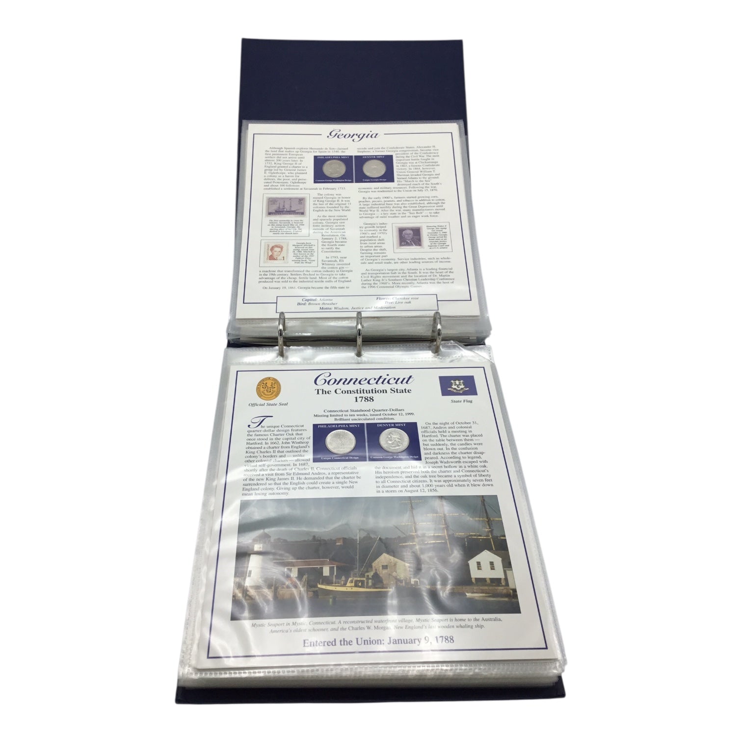 Postal Commemorative Society Statehood Quarters Collection Volumes 1 & 2