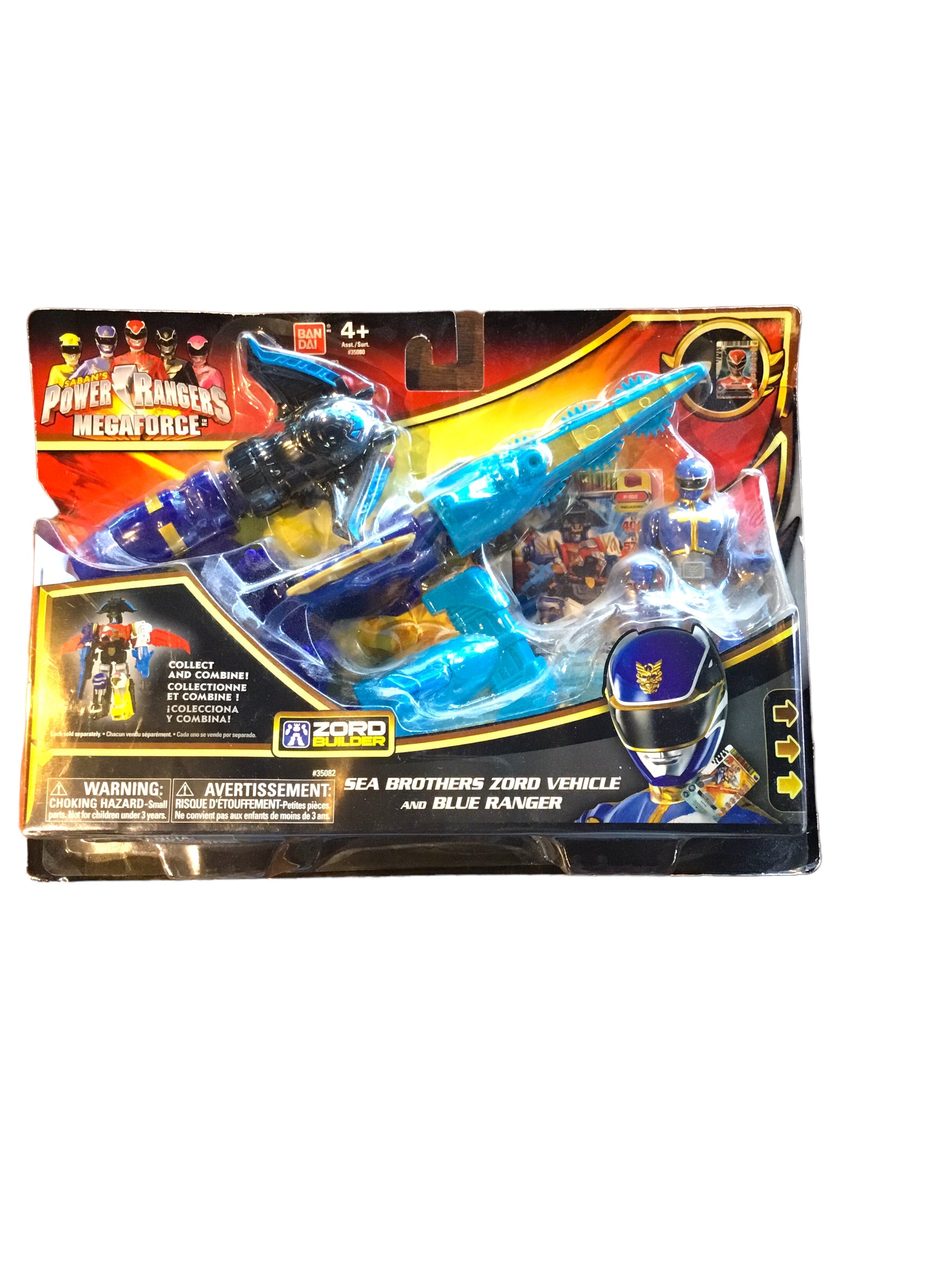 Power Rangers Megaforce Sea Brothers Zord Vehicle And Blue Ranger