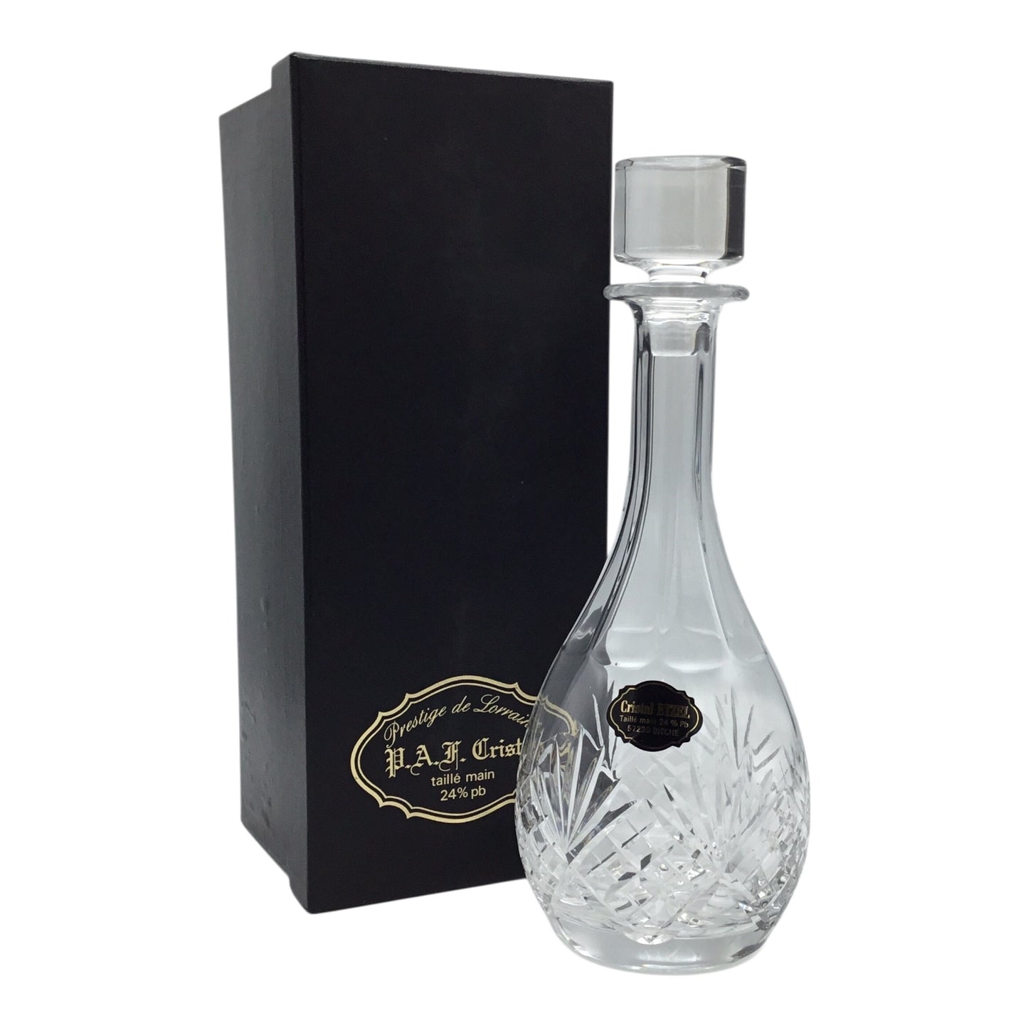 Prestige de Lorraine P.A.F. Crystal Decanter with Stopper – Hand Cut 24% Lead Crystal