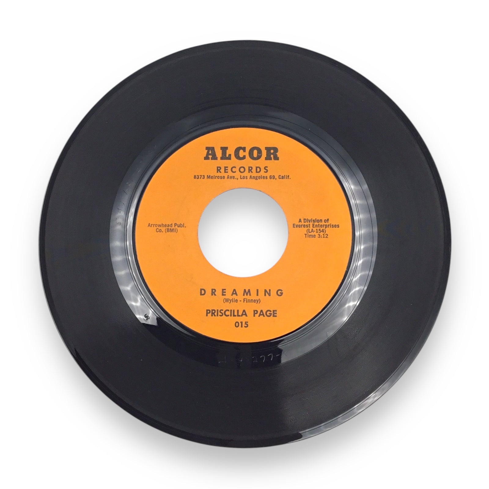 Priscilla Page Dreaming / My Letter Alcor Records 45 #015