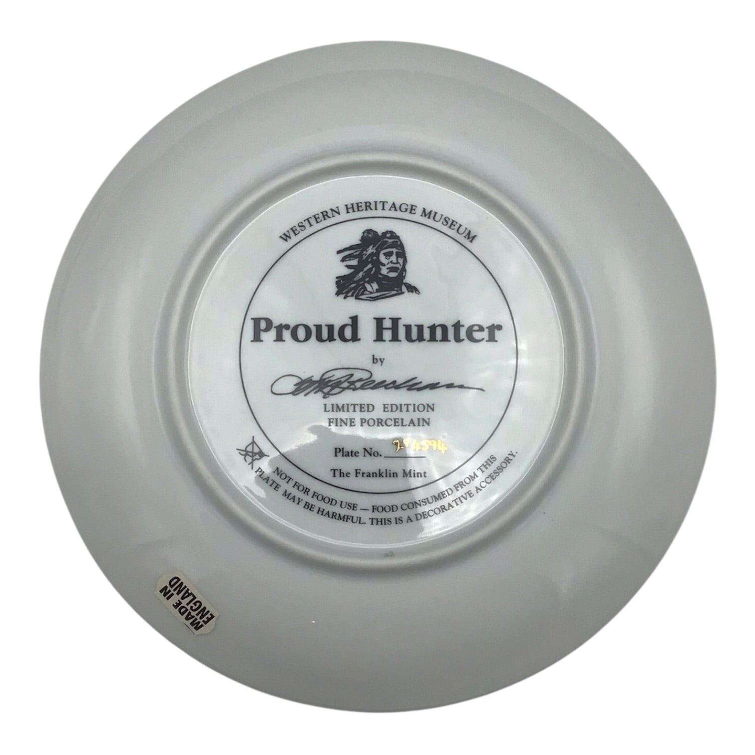 Proud Hunter Limited Edition Porcelain Decorative Plate