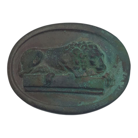 Prussian Bronze Hessian Lion Pin
