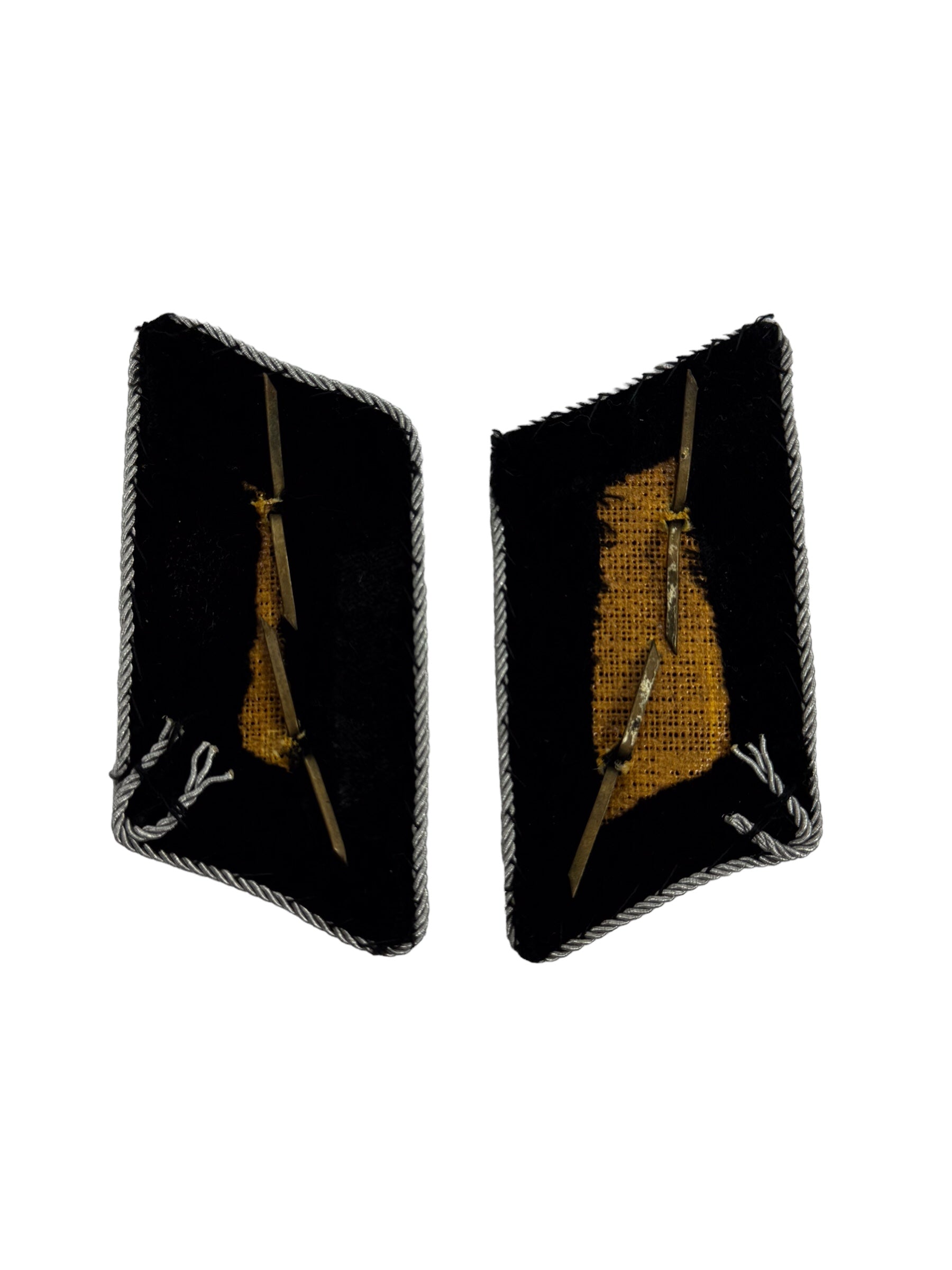 RARE German WW2 SA Standartenfuhrer Colonel Collar Tabs pair for Senior Officer Paramilitary rank in Nazi