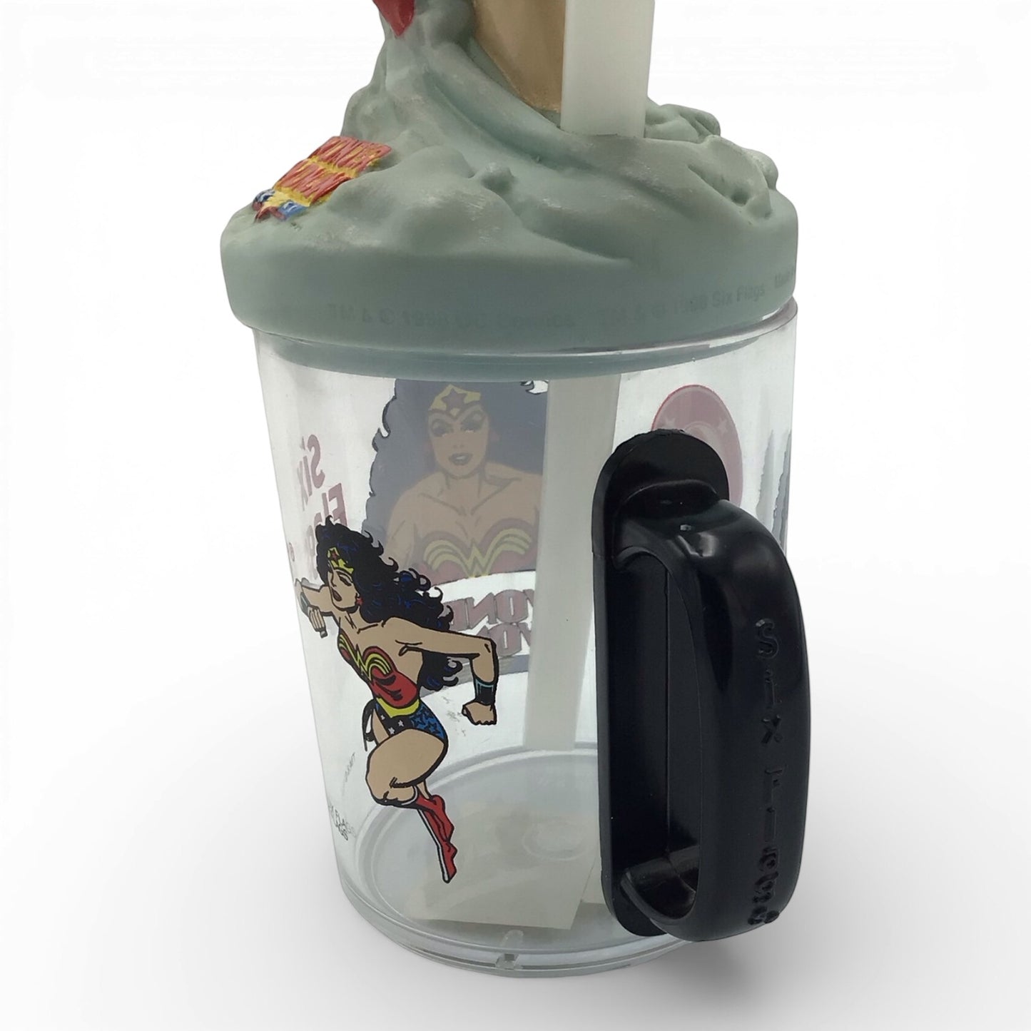 RARE Six Flags Wonder Woman Cup with Straw 1998