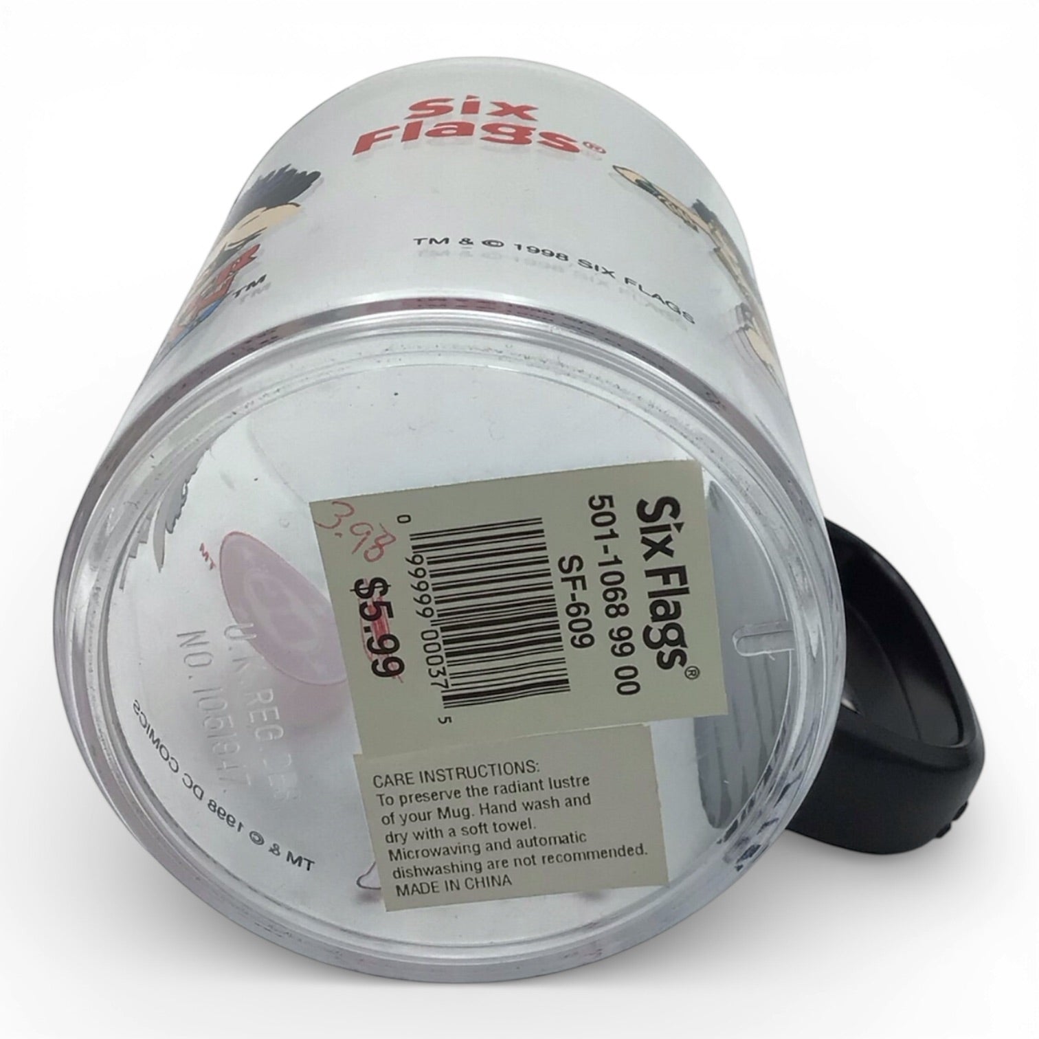 RARE Six Flags Wonder Woman Cup with Straw 1998