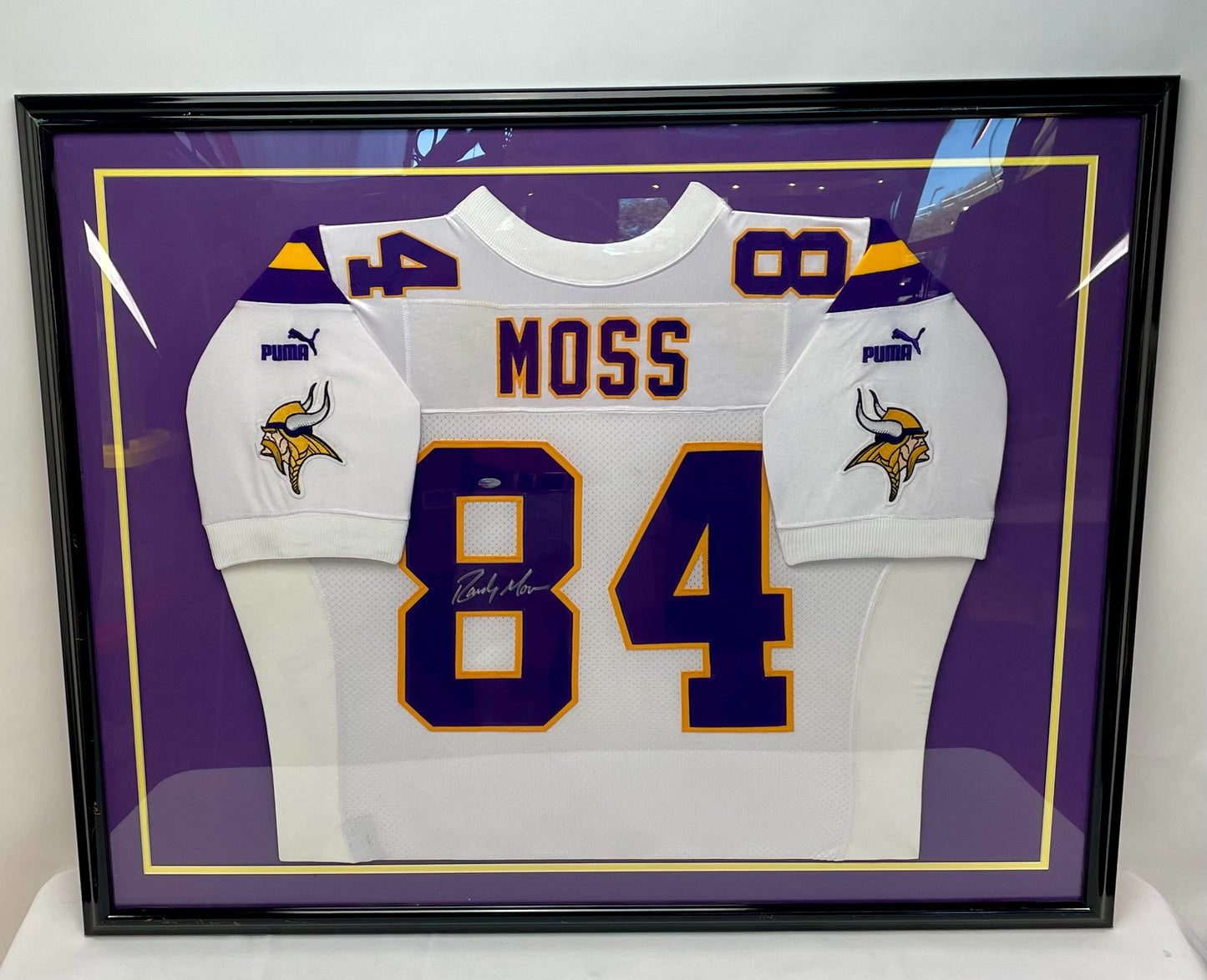 Randy Moss Autographed Framed Jersey w/Steiner Certification