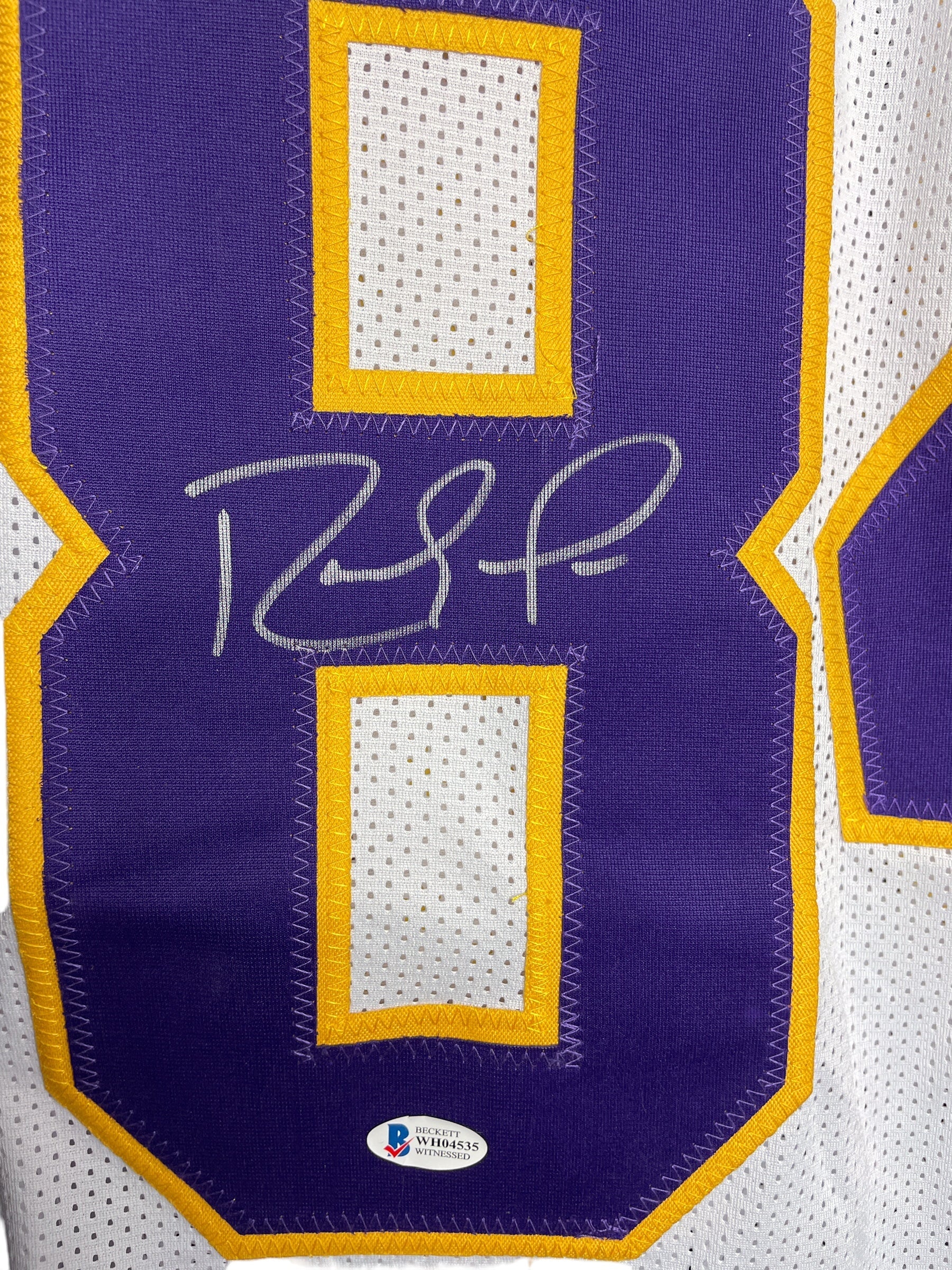 Randy Moss Signed Minnesota Viking Career Highlight Stat Jersey (Beckett Cert)