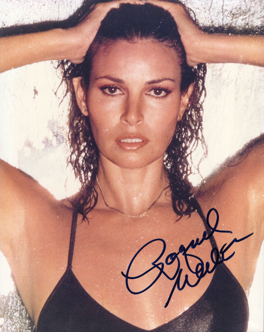 Raquel Welch Signed Photo 8x10 Swimsuit Pose, Raquel Welch Autograph