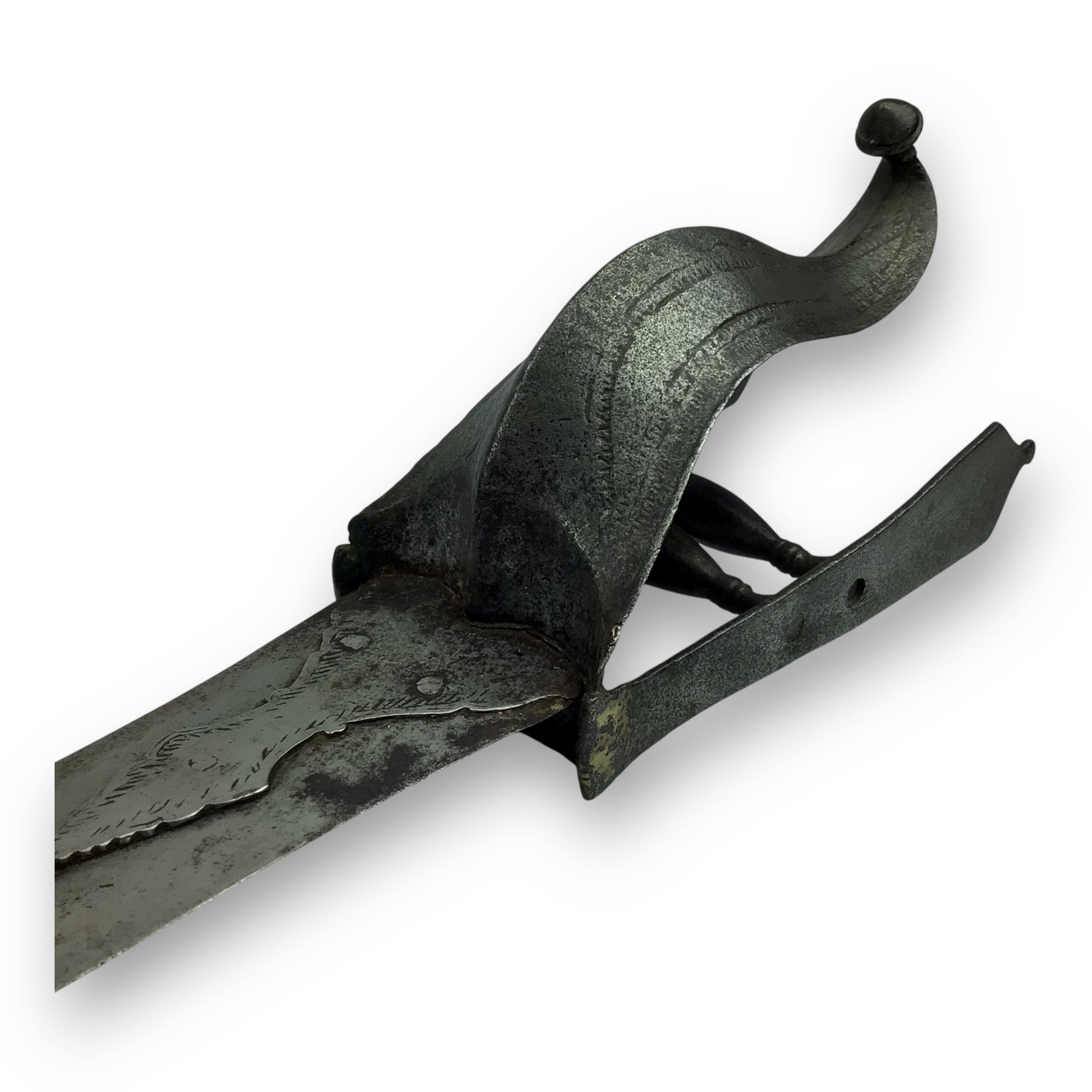 Rare 17th Century Indian Hooded Katar with Sheath