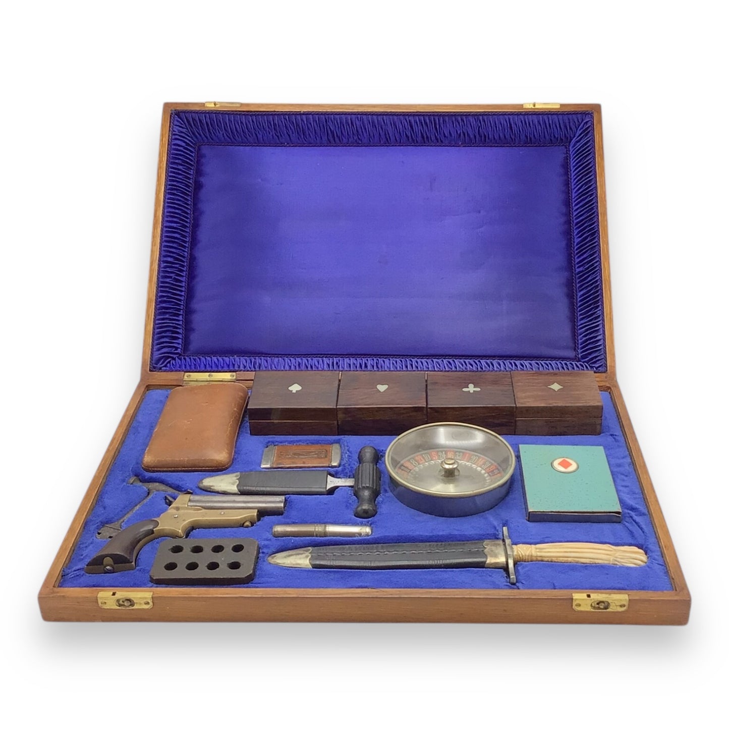 Rare 19th-Century Will & Finck Gambler’s Kit with Derringer, Daggers, Cheating Devices, and Accessories