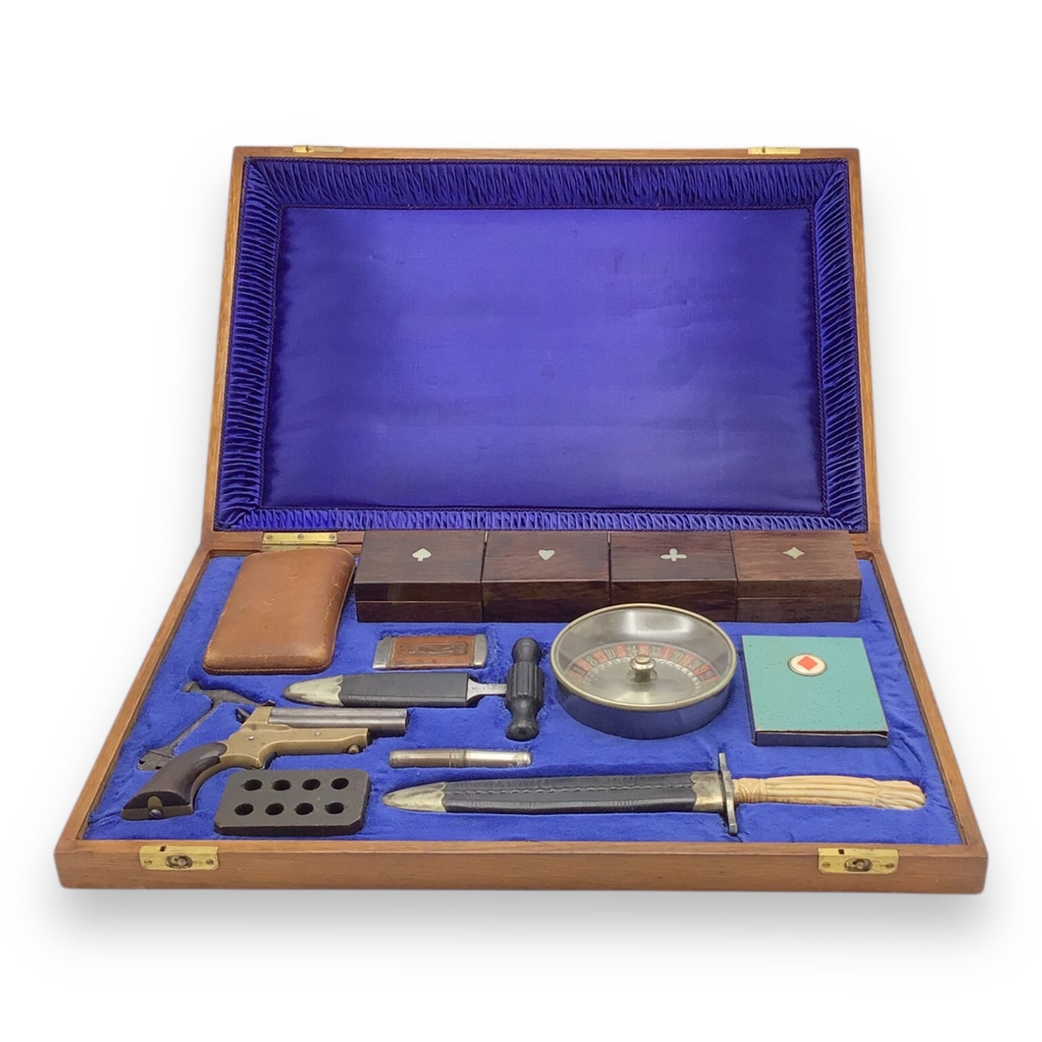Rare 19th-Century Will & Finck Gambler’s Kit with Derringer, Daggers, Cheating Devices, and Accessories