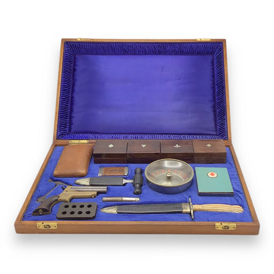 Rare 19th-Century Will & Finck Gambler’s Kit with Derringer, Daggers, Cheating Devices, and Accessories