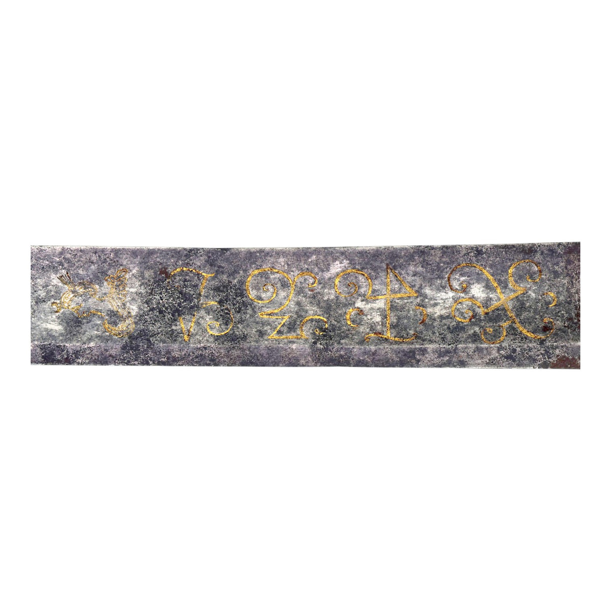Rare American Revolutionary Era French Cuttoe Hunting Sword with Silver Mounts and Gold Inlaid Blade