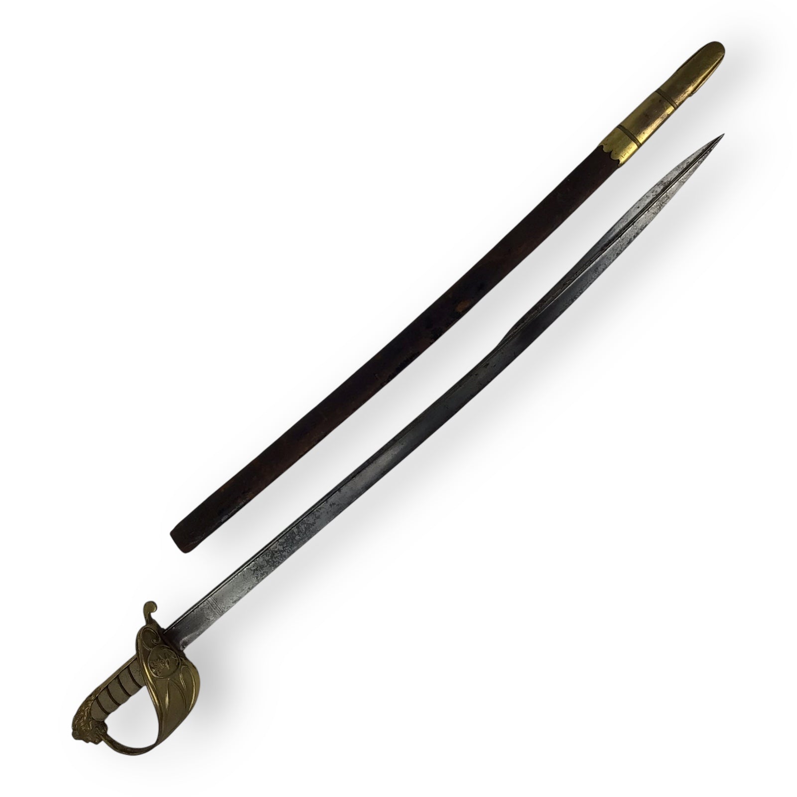 Rare British 1827 Royal Navy Officer Sword Order of the Garter w/ Sheath