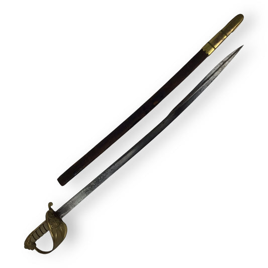 Rare British 1827 Royal Navy Officer Sword Order of the Garter w/ Sheath