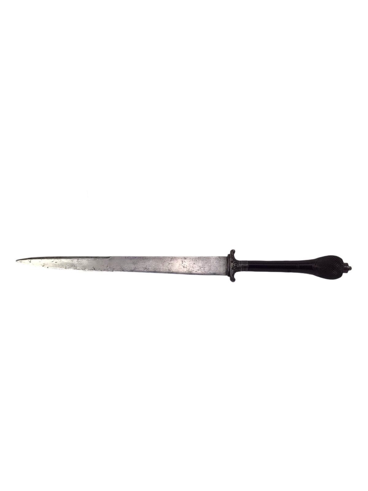 Rare European Renaissance 17th C French Silver Dagger Reversible Mounted Plug Bayonet