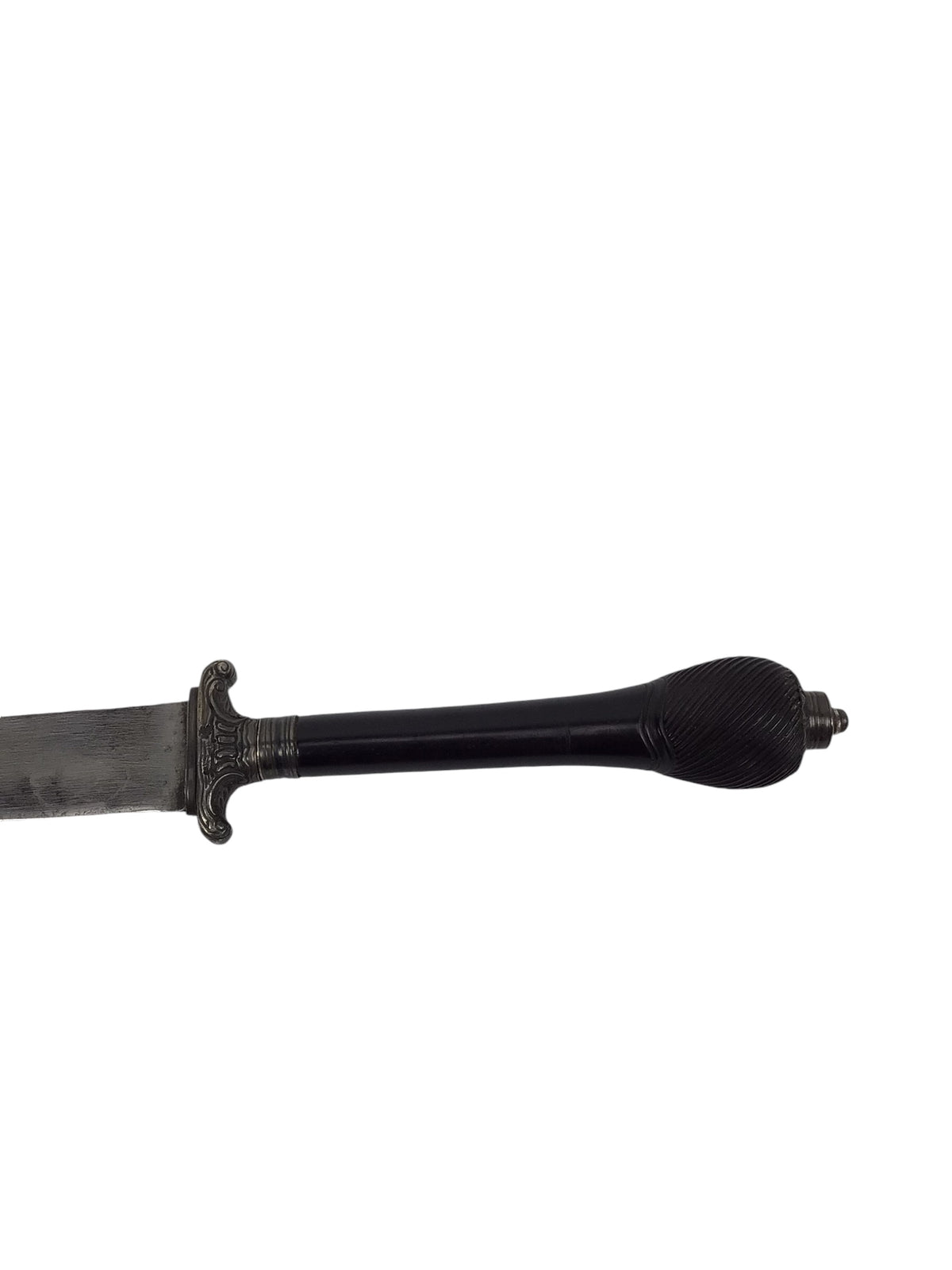 Rare European Renaissance 17th C French Silver Dagger Reversible Mounted Plug Bayonet