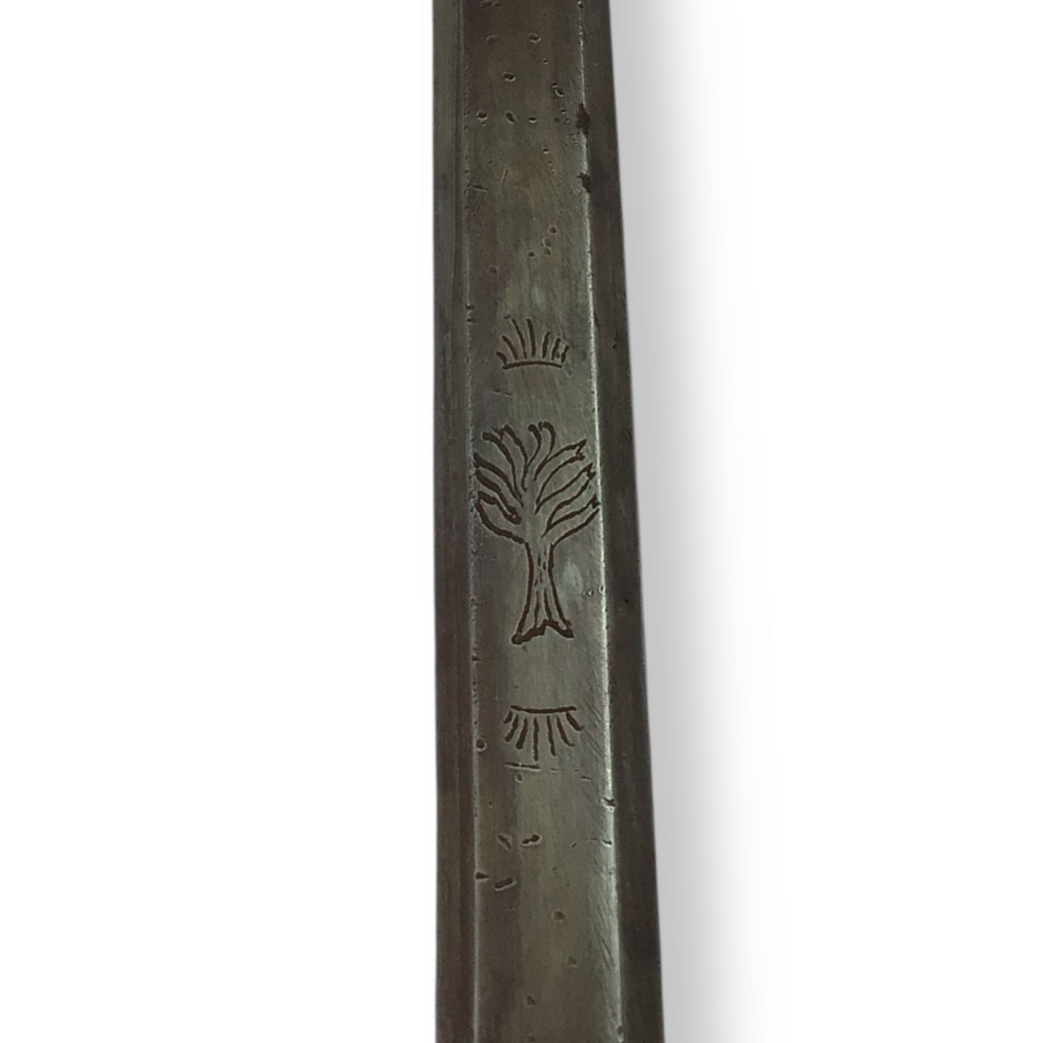 Rare French or Italian Knight's War Hammer with Engraved Shaft 16th Century Style