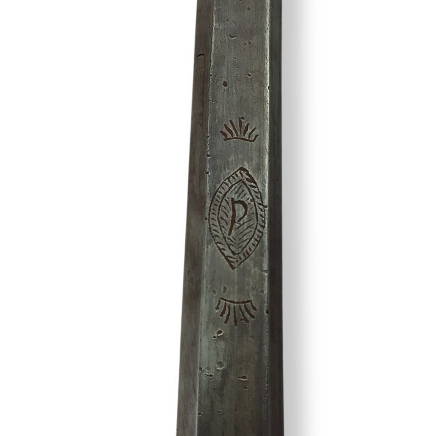 Rare French or Italian Knight's War Hammer with Engraved Shaft 16th Century Style