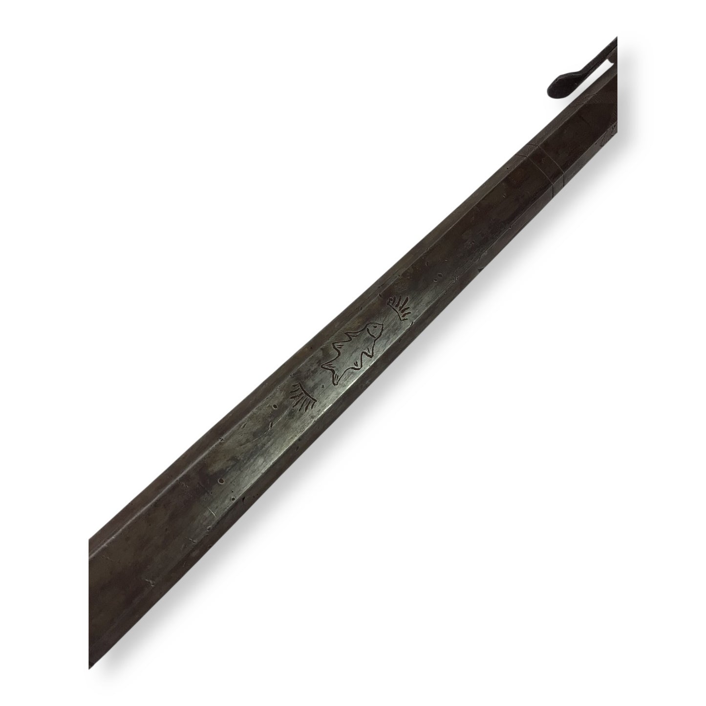 Rare French or Italian Knight's War Hammer with Engraved Shaft 16th Century Style