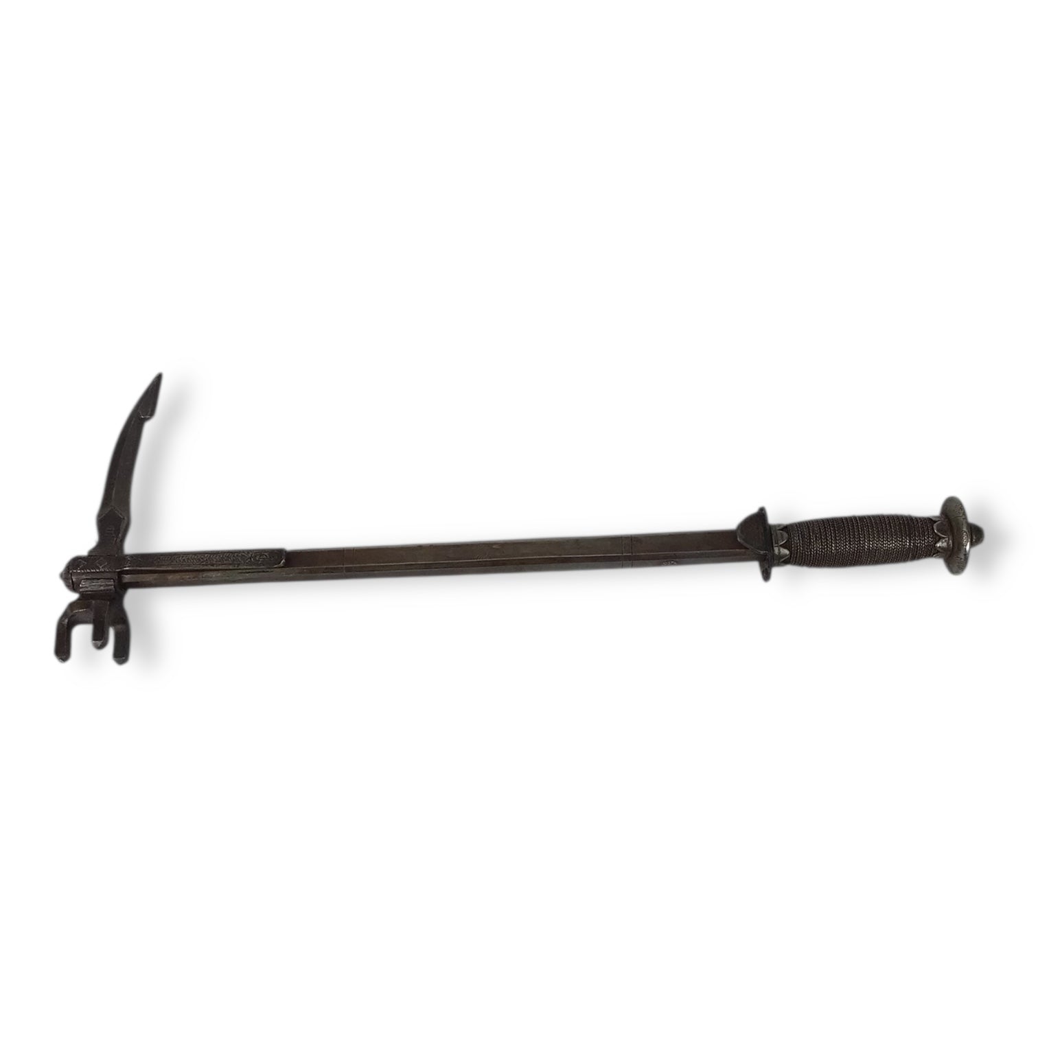 Rare French or Italian Knight's War Hammer with Engraved Shaft 16th Century Style