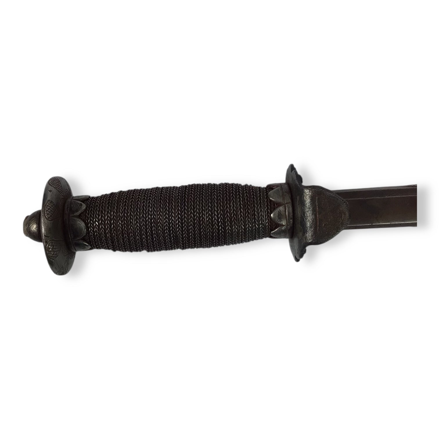Rare French or Italian Knight's War Hammer with Engraved Shaft 16th Century Style