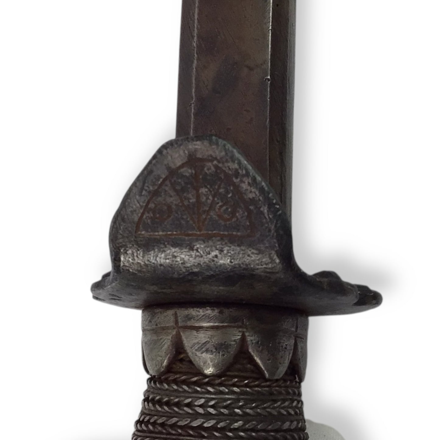 Rare French or Italian Knight's War Hammer with Engraved Shaft 16th Century Style