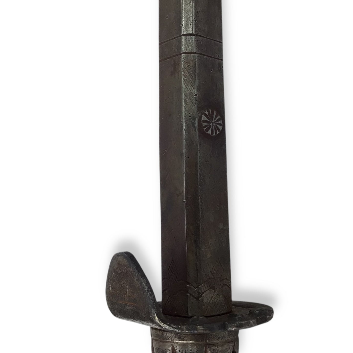 Rare French or Italian Knight's War Hammer with Engraved Shaft 16th Century Style