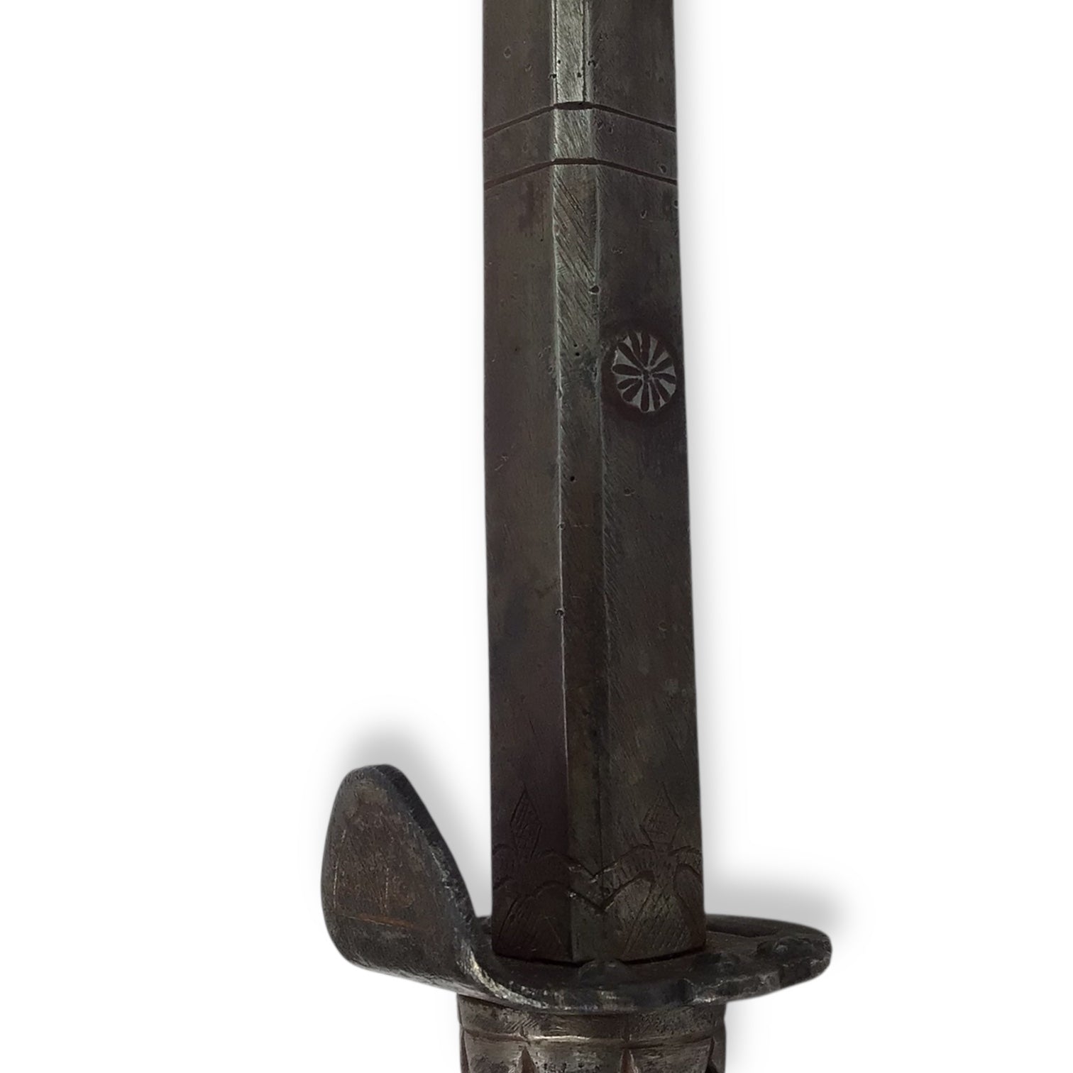 Rare French or Italian Knight's War Hammer with Engraved Shaft 16th Century Style