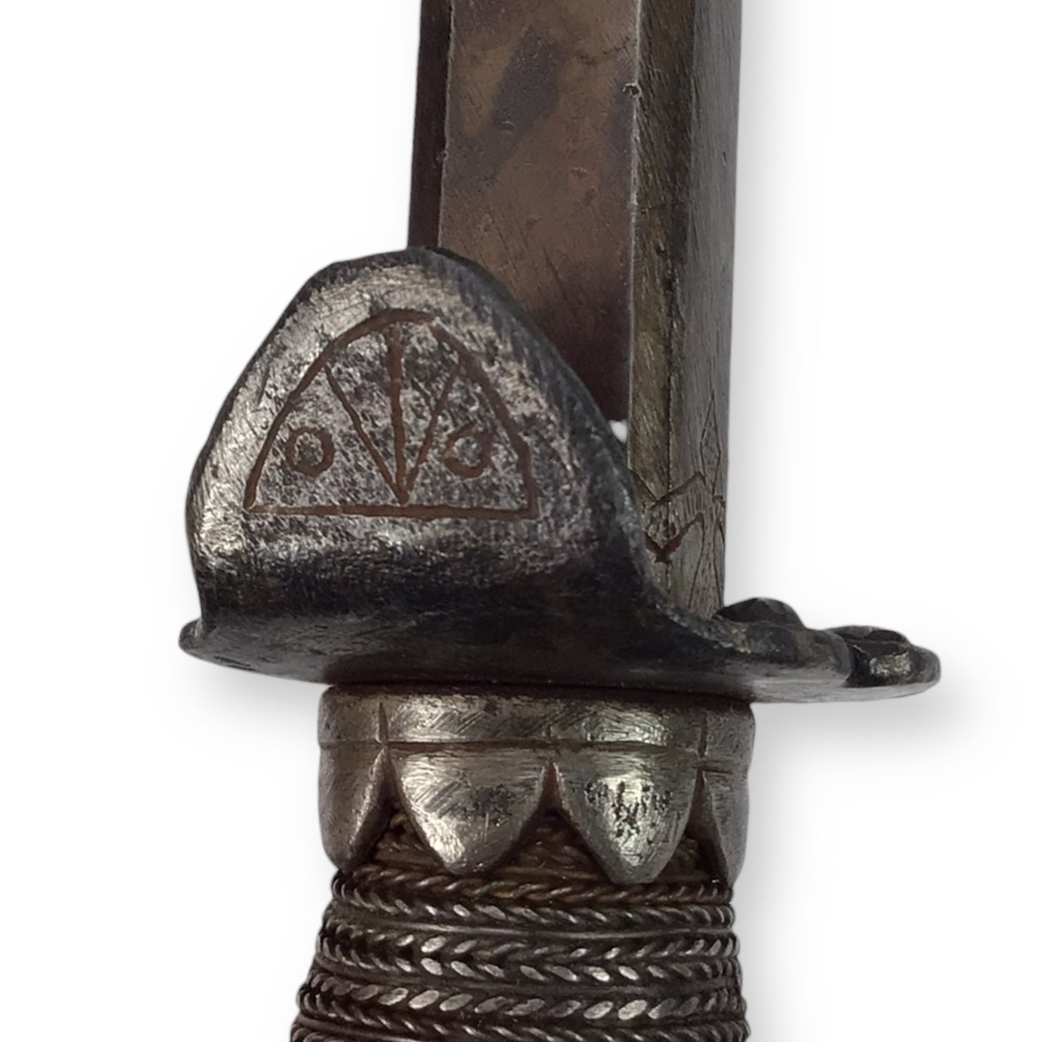 Rare French or Italian Knight's War Hammer with Engraved Shaft 16th Century Style