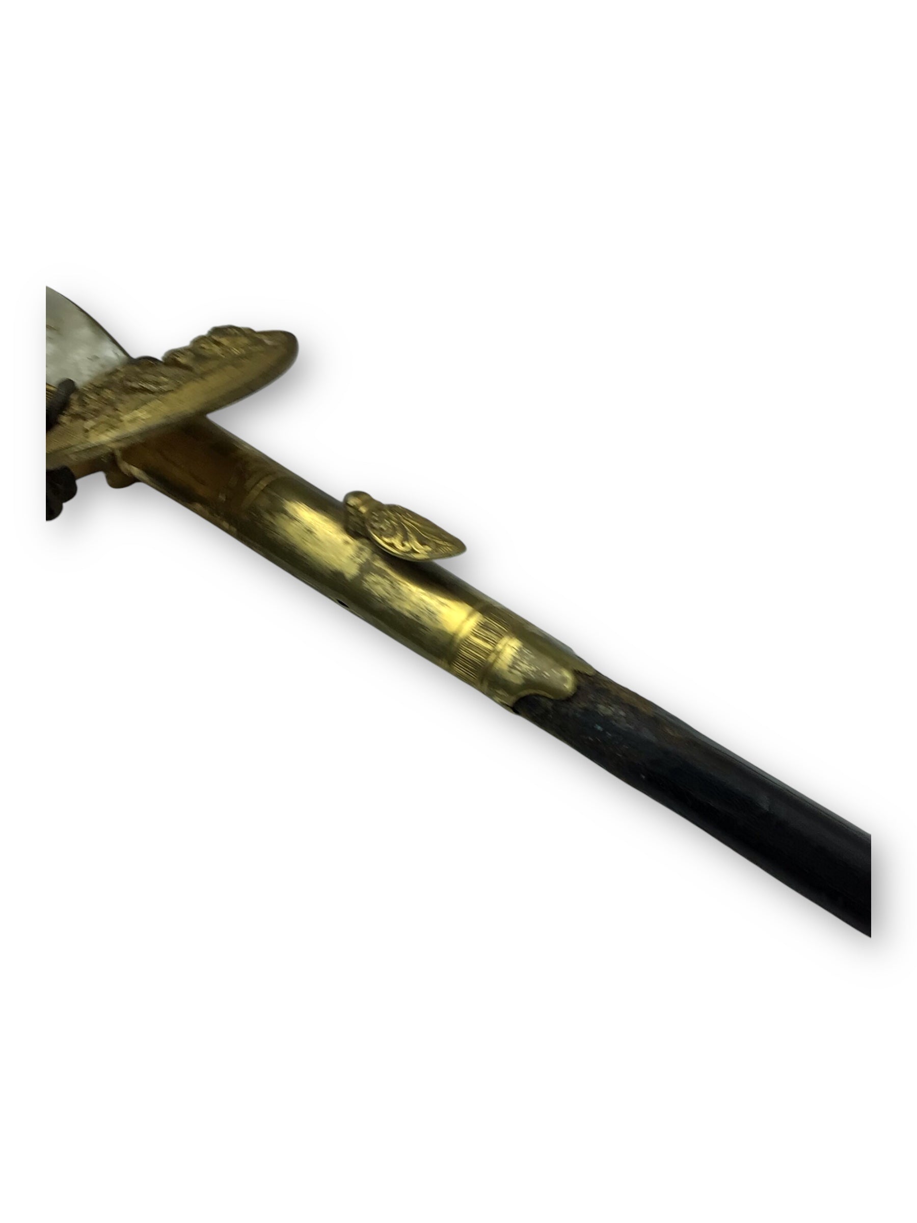Rare German Diplomatic Sword – Napoleonic Era, ca. 1860 | Pearl Grip & Blue-Gold Inlay