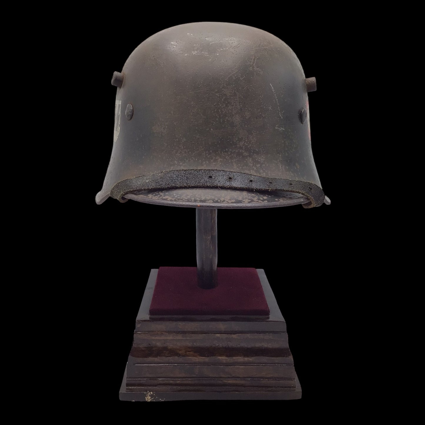 Rare German WW2 Double Decal SS RZM Transitional Helmet