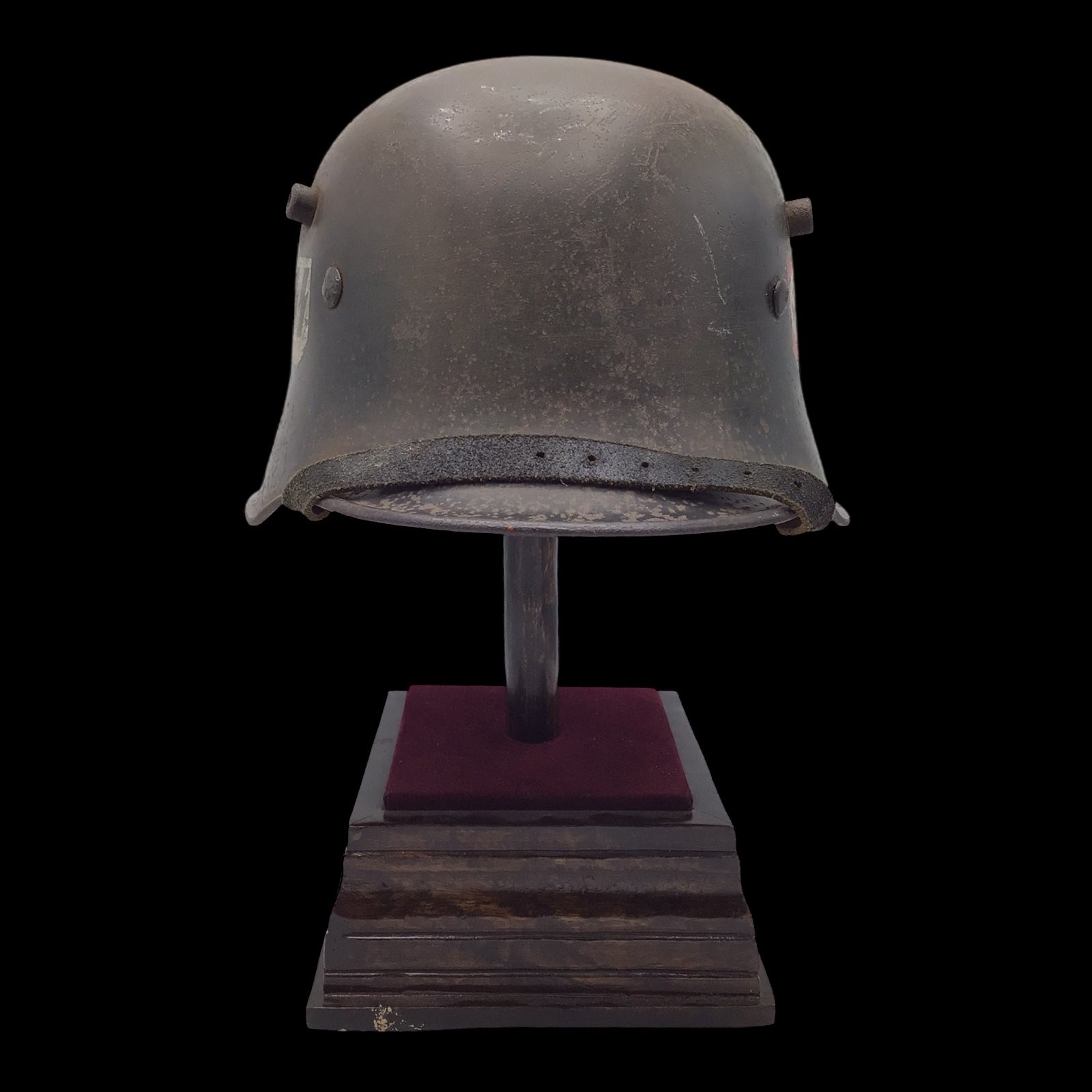 Rare German WW2 Double Decal SS RZM Transitional Helmet