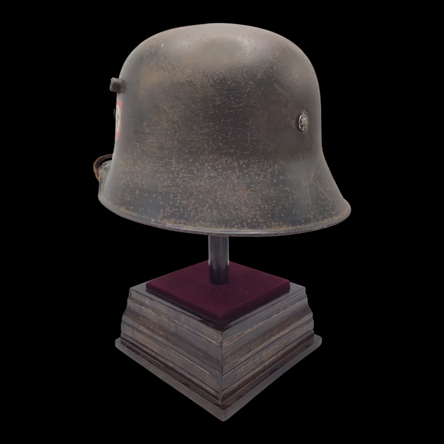Rare German WW2 Double Decal SS RZM Transitional Helmet