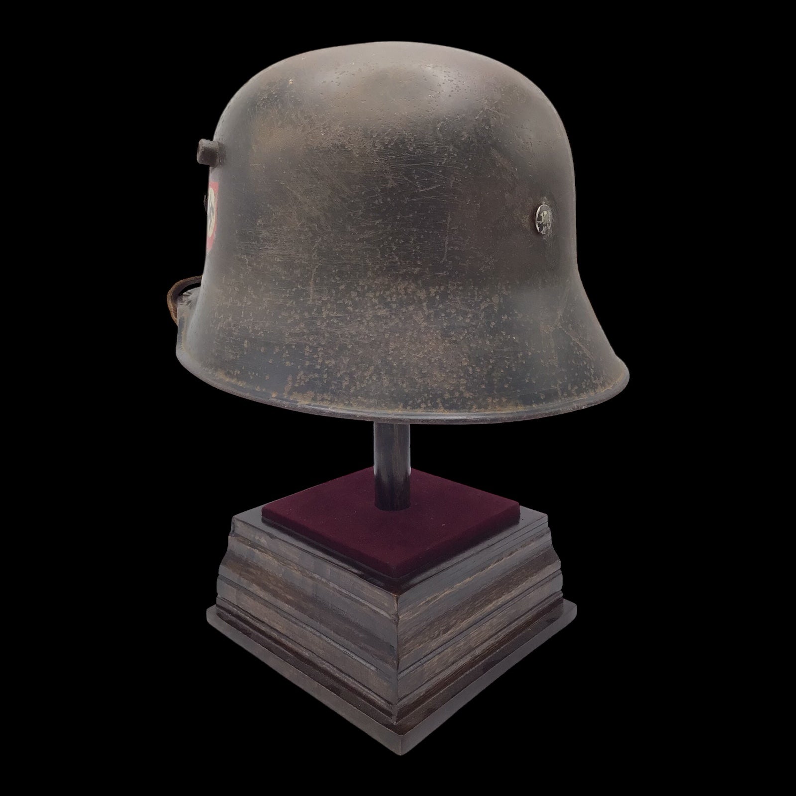 Rare German WW2 Double Decal SS RZM Transitional Helmet