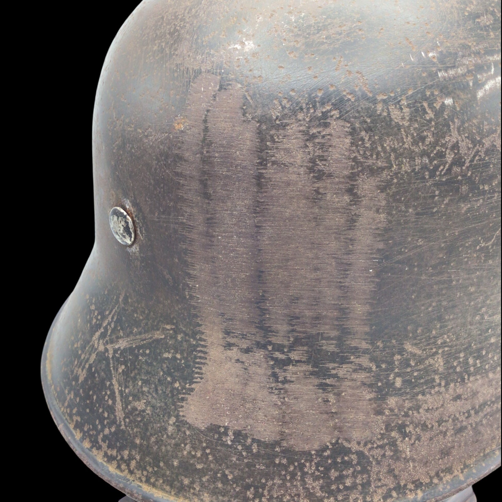Rare German WW2 Double Decal SS RZM Transitional Helmet