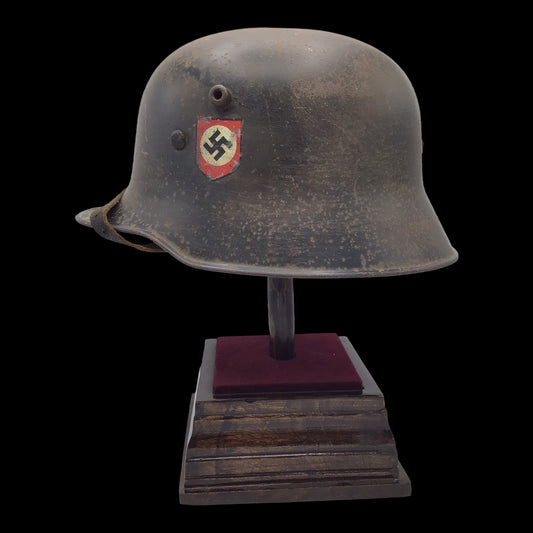 Rare German WW2 Double Decal SS RZM Transitional Helmet
