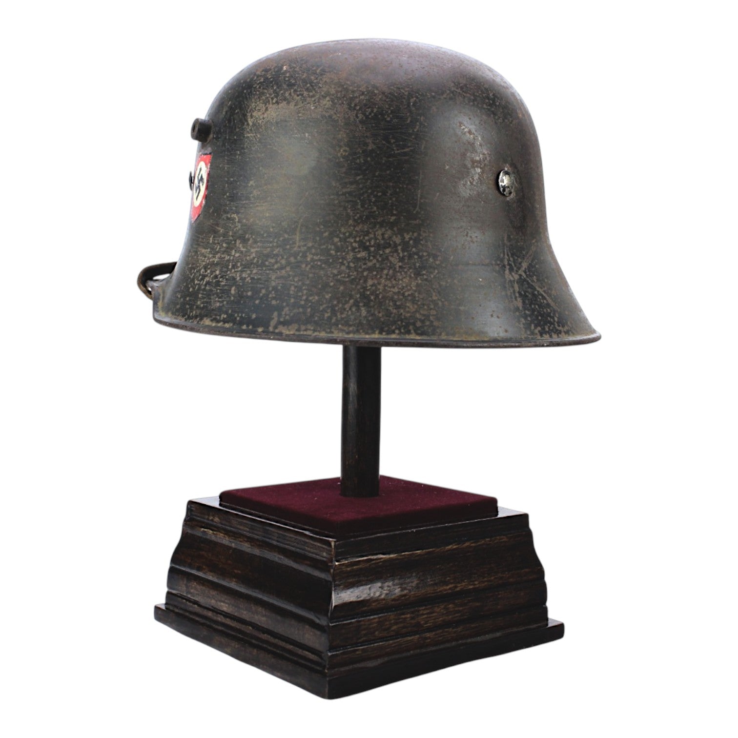 Rare German WW2 Double Decal SS Transitional Helmet, M16/M18 Shell, M31 Liner & Chinstrap