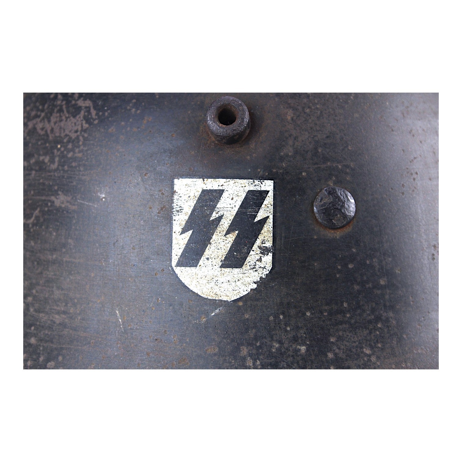 Rare German WW2 Double Decal SS Transitional Helmet, M16/M18 Shell, M31 Liner & Chinstrap