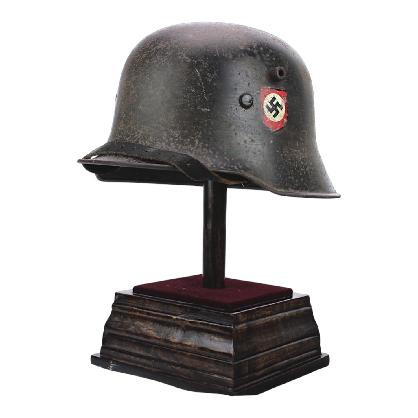Rare German WW2 Double Decal SS Transitional Helmet, M16/M18 Shell, M31 Liner & Chinstrap