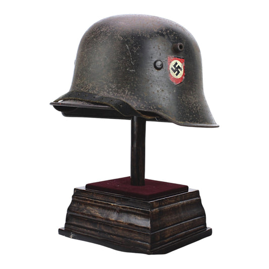 Rare German WW2 Double Decal SS Transitional Helmet, M16/M18 Shell, M31 Liner & Chinstrap