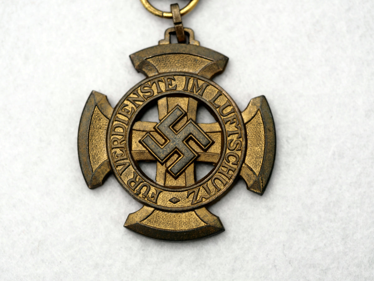 Rare German WW2 Luftschutz Civil Defense Decoration 1st & 2nd Class Medal Set, 1938