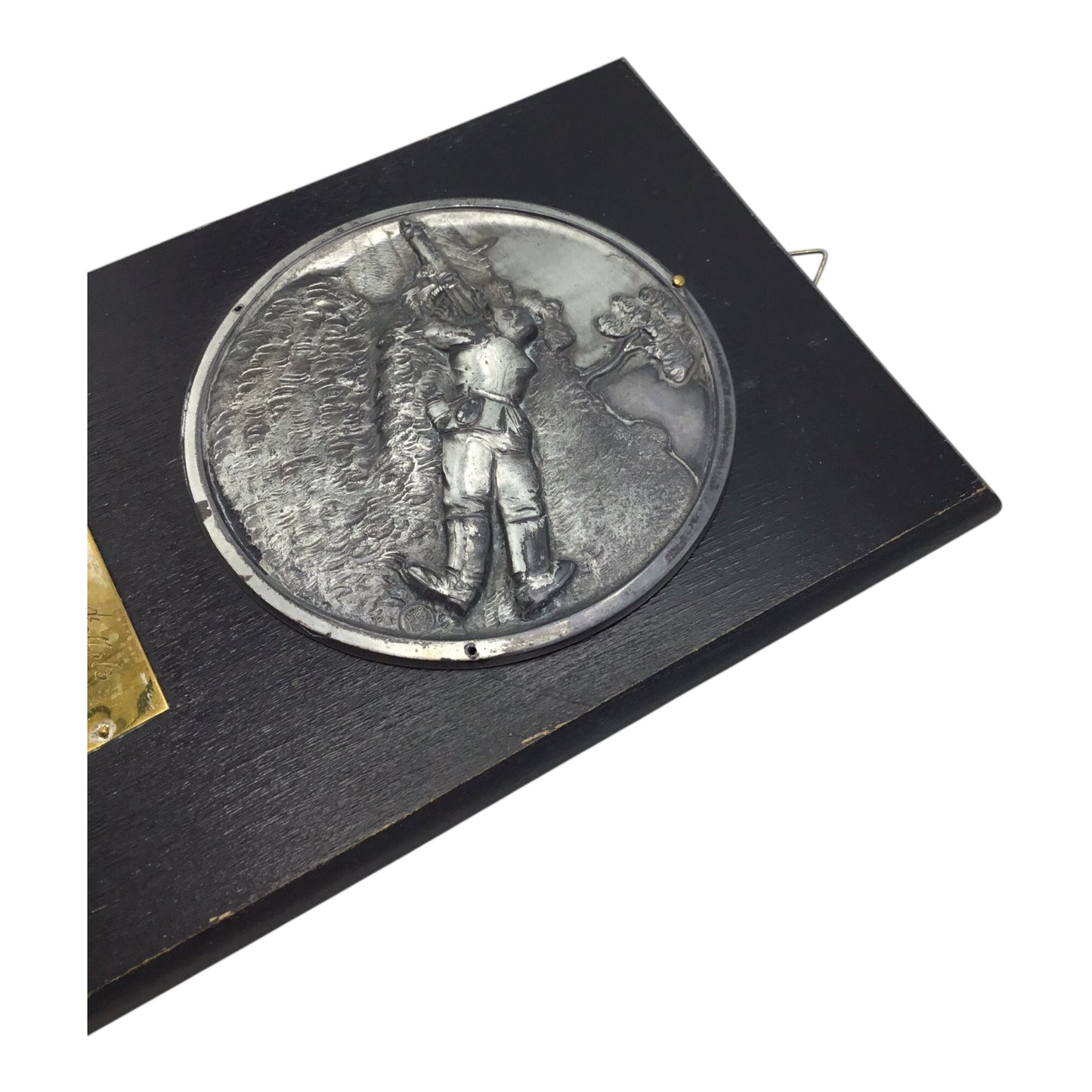 Rare German WW2 Presentation Award Plaque Inscribed by SS Panzer Officer Hanns-Heinrich Lohmann - Knight's Cross of the Iron Cross with Oakleaves Winn